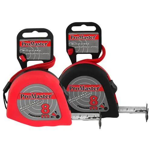 Promaster rullamitta 25mm 8m 2-puoleinen