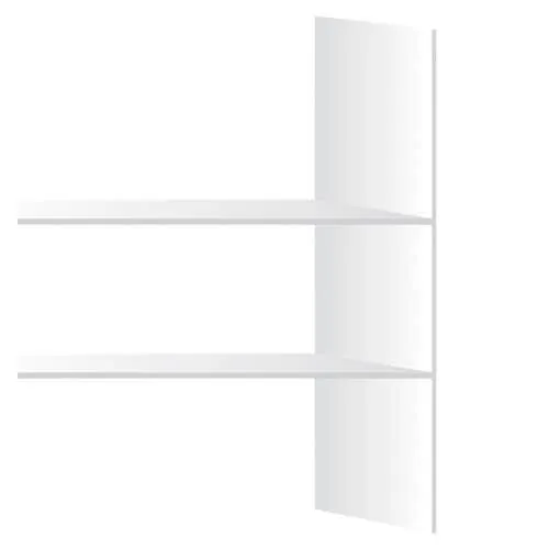 Hyllylevy melamiini valkoinen 16 x 285 x 2070mm