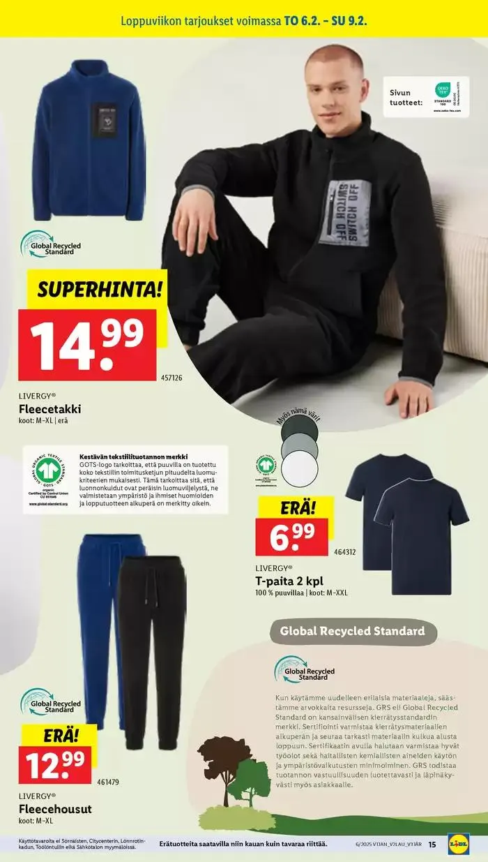Huipputarjouksia kaikille tarjoushaukoille voimassa alkaen 3. helmikuuta - 12. helmikuuta 2025 - Tarjouslehti sivu 15