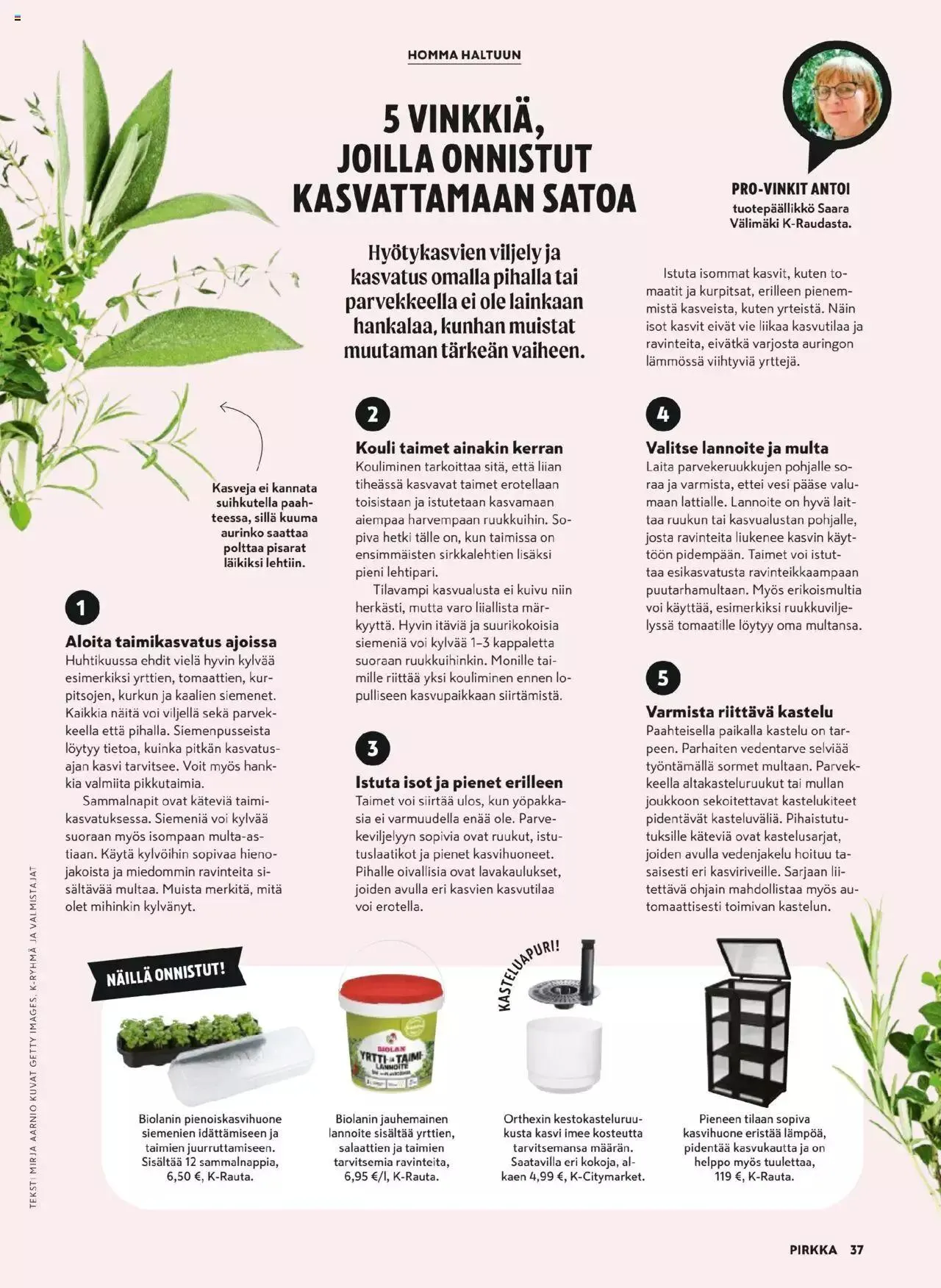 K-Market - Pirkka voimassa alkaen 27. maaliskuuta - 23. huhtikuuta 2024 - Tarjouslehti sivu 37