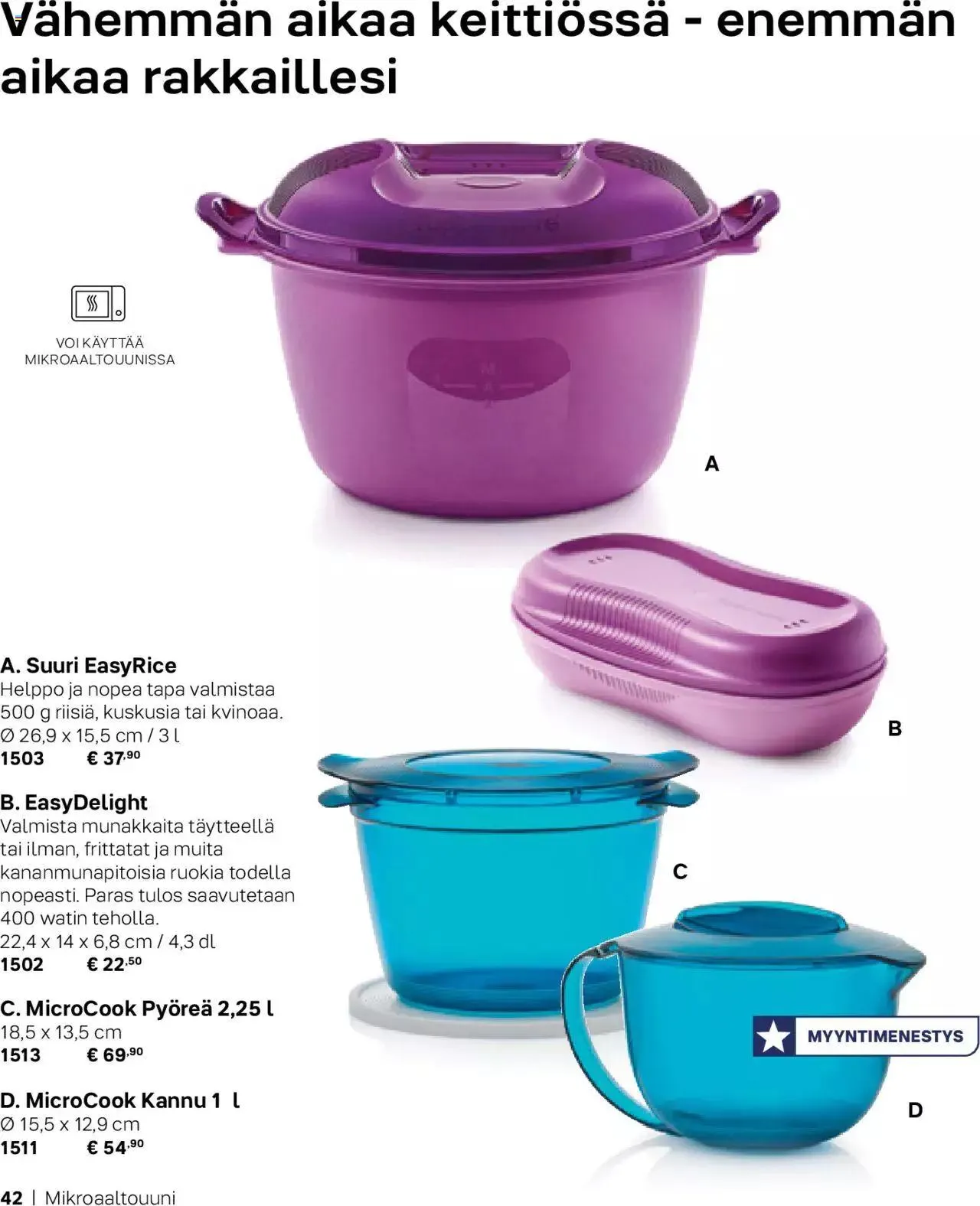 Tupperware tarjoukset Syksy / Talvi 2023-24 voimassa alkaen 29. syyskuuta - 31. joulukuuta 2023 - Tarjouslehti sivu 42