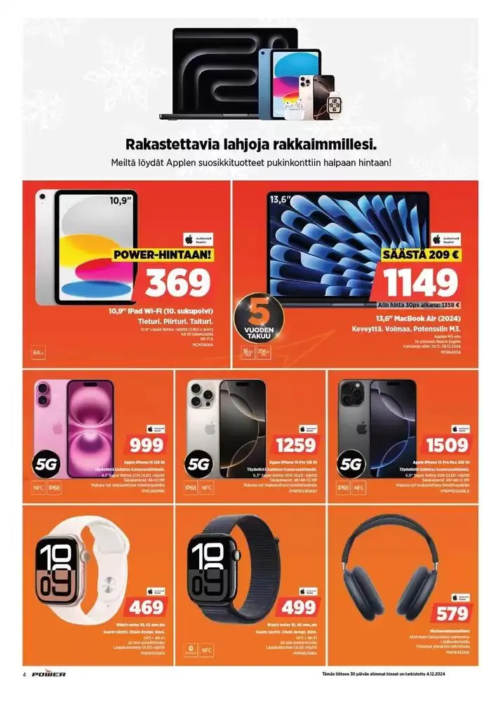 Power tarjoukset voimassa alkaen 16. joulukuuta - 5. tammikuuta 2025 - Tarjouslehti sivu 3
