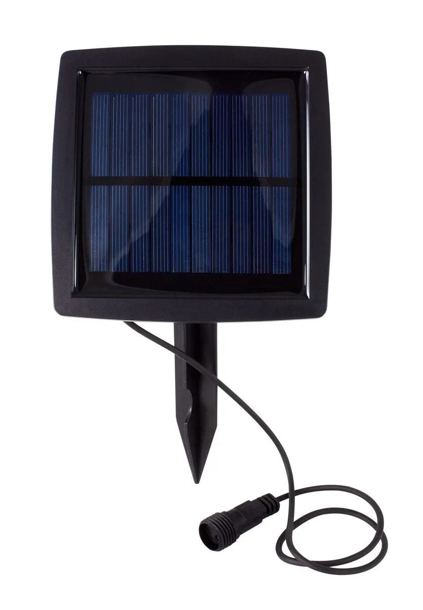 Aurinkopaneeli ja maapiikki aurinkokennovaloketjuun