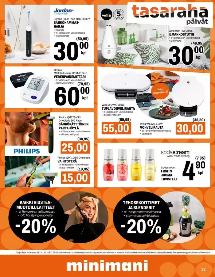 Minimani Yhtiöt Oy voimassa alkaen 12. maaliskuuta - 16. maaliskuuta 2025 - Tarjouslehti sivu 13
