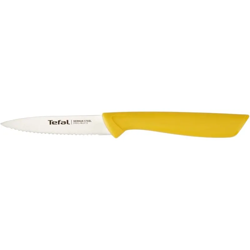 Veitsi Tefal 8 cm Colorfood sahalaitainen keltainen