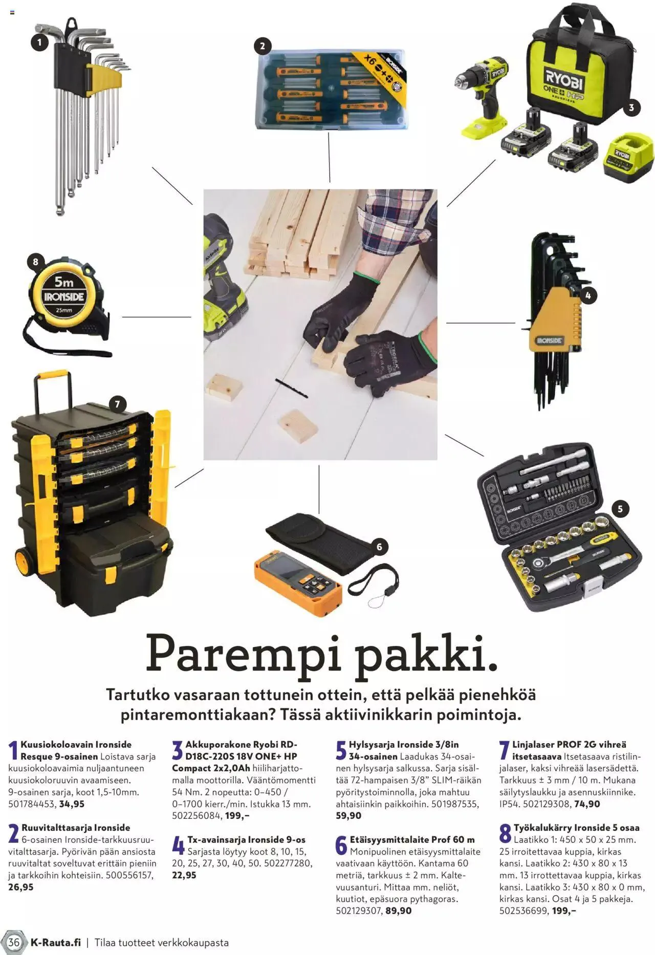 K-Rauta tarjoukset - Pakissa voimassa alkaen 1. elokuuta - 30. syyskuuta 2023 - Tarjouslehti sivu 36