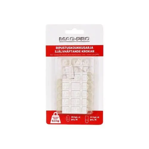 MagPro ripustuskoukkusarja 20kpl kirkas