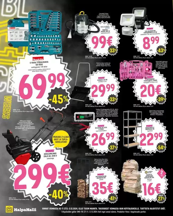 HalpaHalli tarjoukset voimassa alkaen 26. marraskuuta - 10. joulukuuta 2024 - Tarjouslehti sivu 12