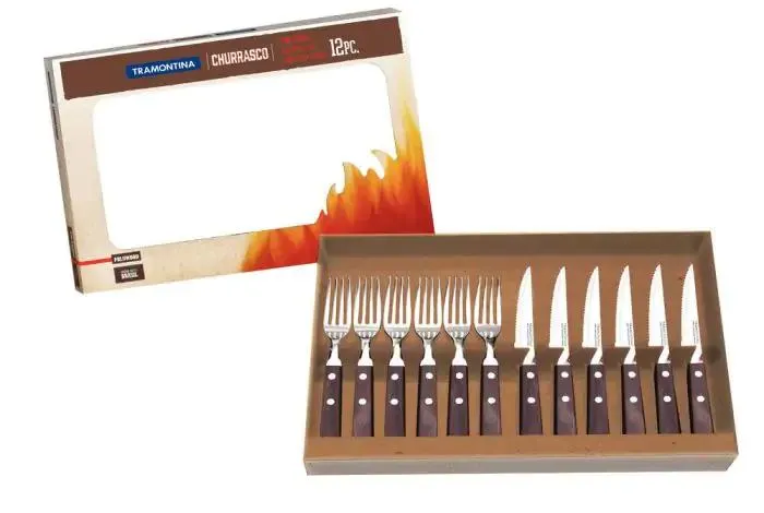 Tramontina Churrasco pihviaterimet 12 osaa polywood