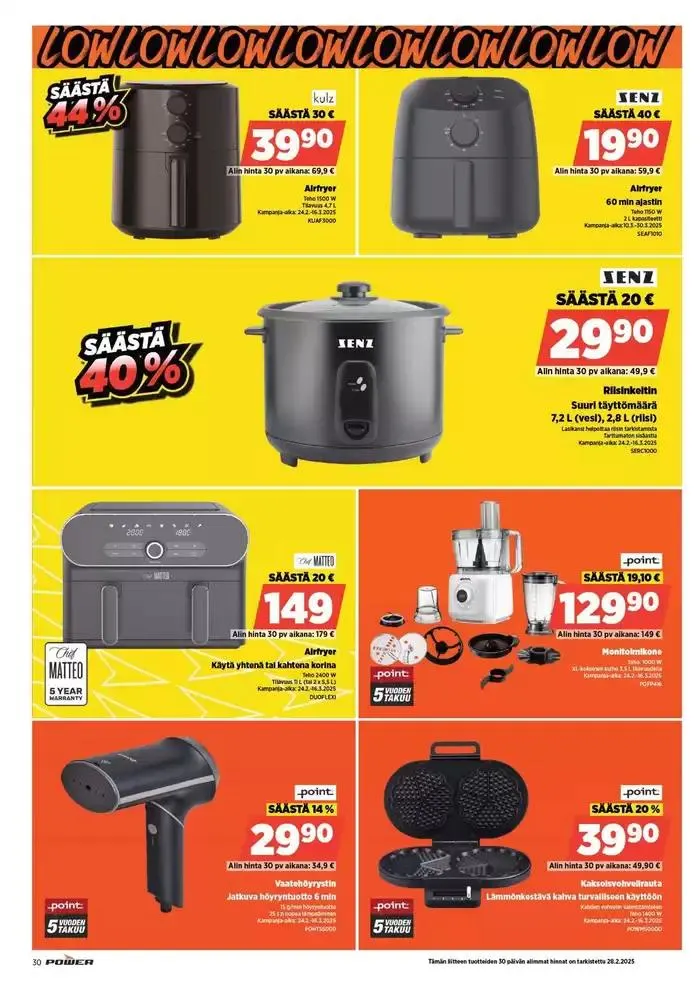 Power tarjoukset voimassa alkaen 30. joulukuuta - 16. maaliskuuta 2025 - Tarjouslehti sivu 34