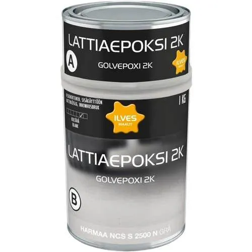 Ilves lattiaepoksi 2K vaaleanharmaa 1kg