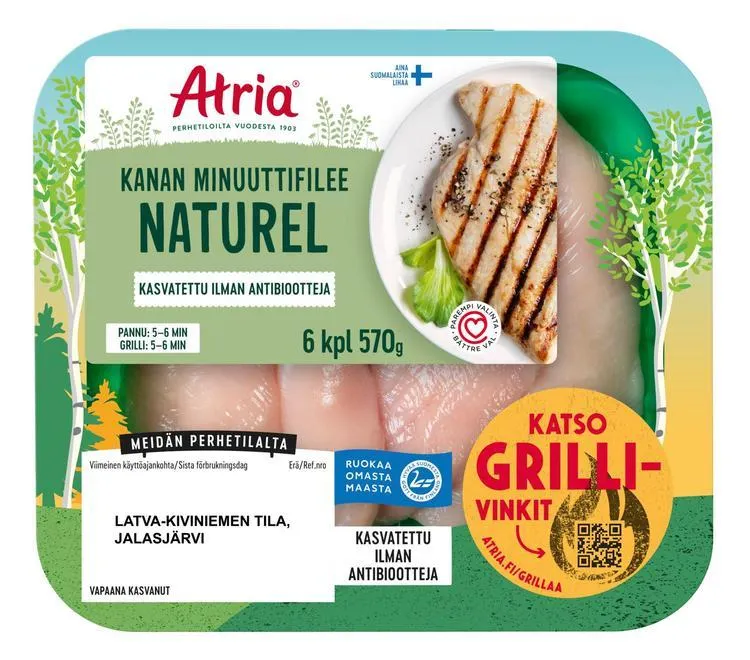 Atria Kanan Minuuttifilee Naturel 570g