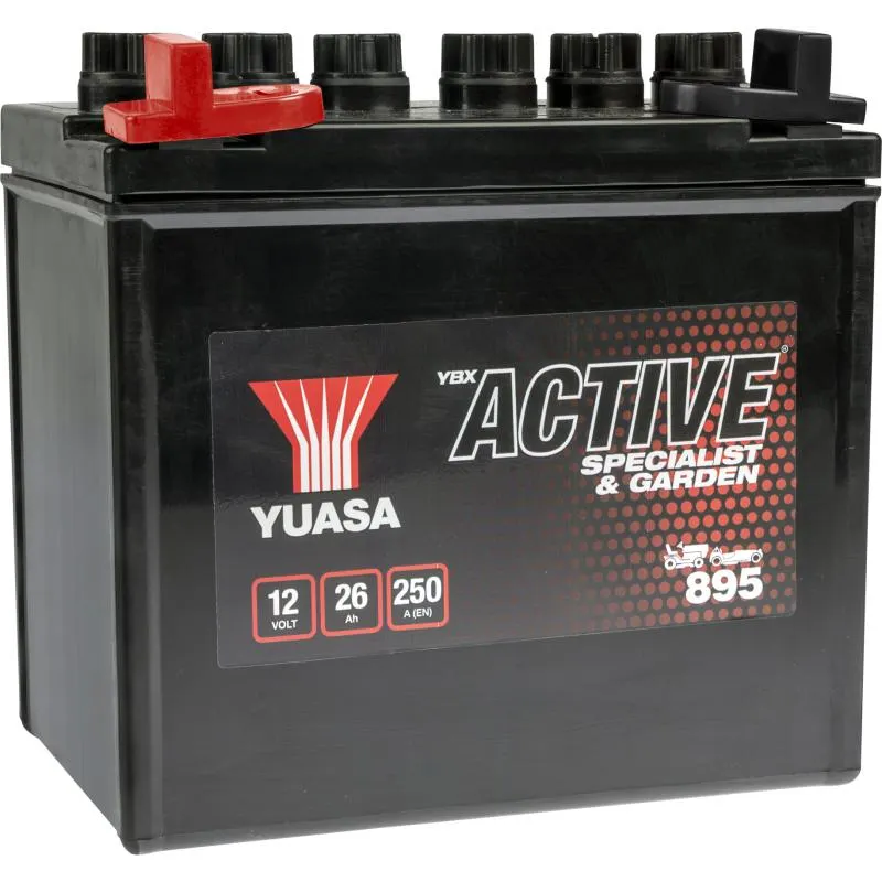 Ruohonleikkuriakku Yuasa 896 26Ah 250A EN 187x127x181 +/-
