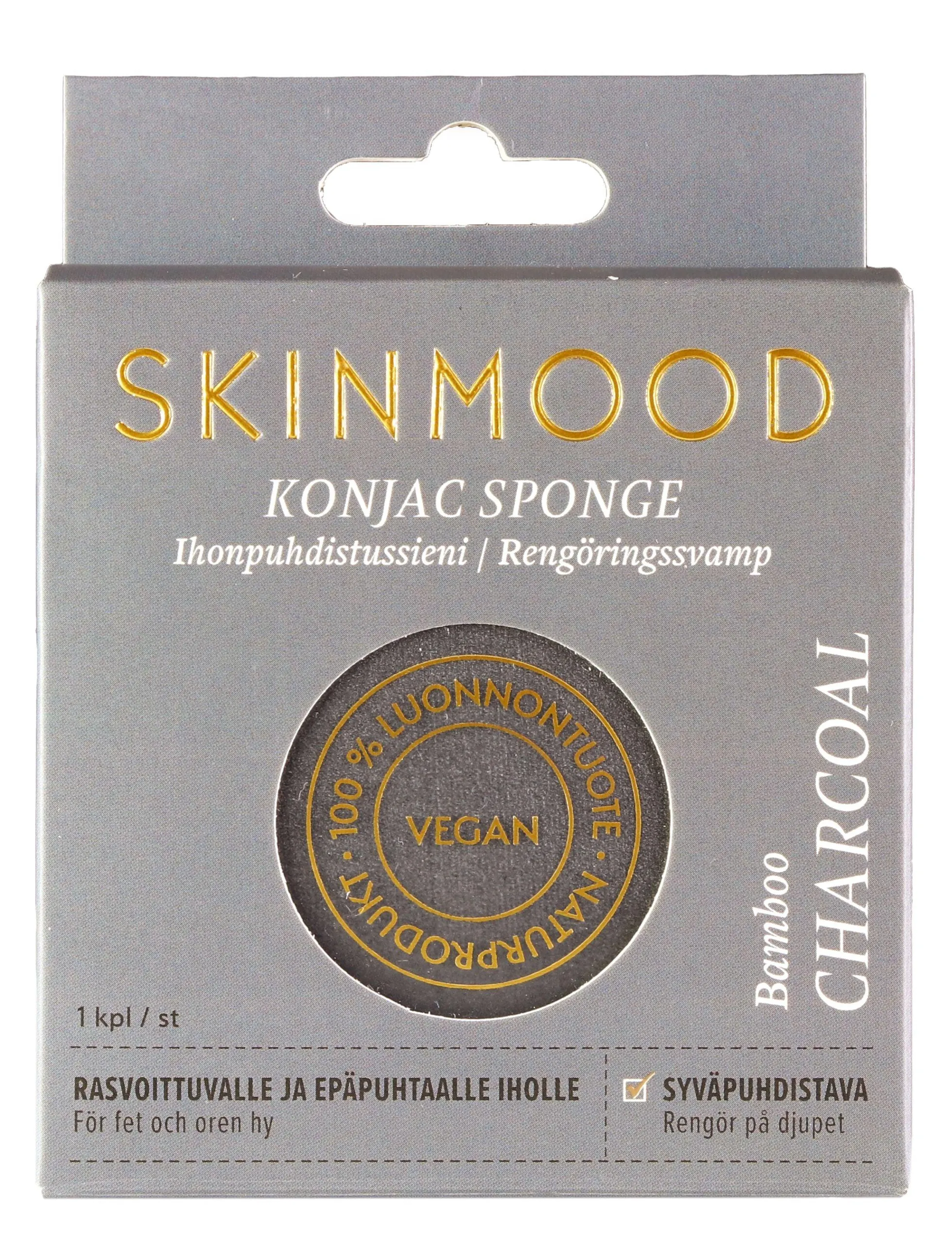 Ihonhoidon ihmesieni, rasvaiselle iholle (Konjac Sponge-kasvosieni)