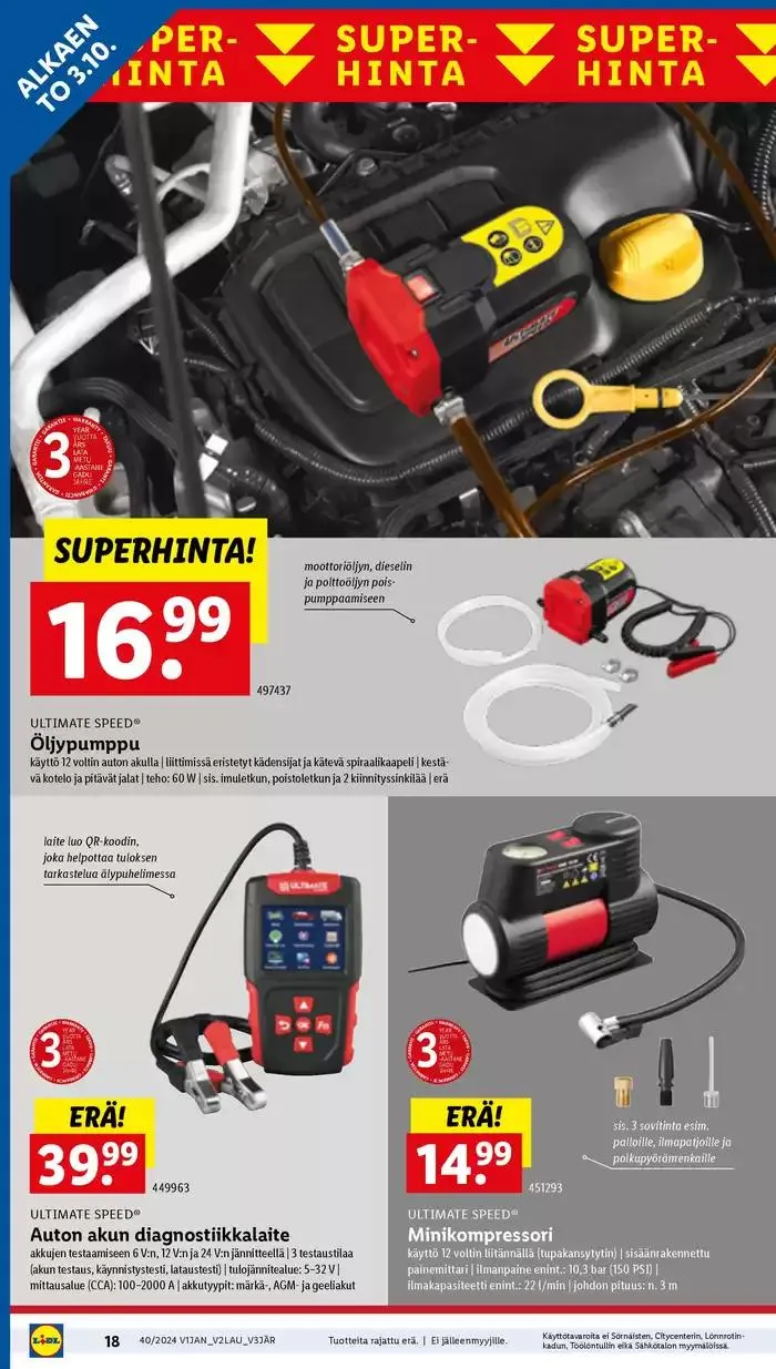 Uusia tarjouksia löydettäväksi voimassa alkaen 30. syyskuuta - 9. lokakuuta 2024 - Tarjouslehti sivu 18