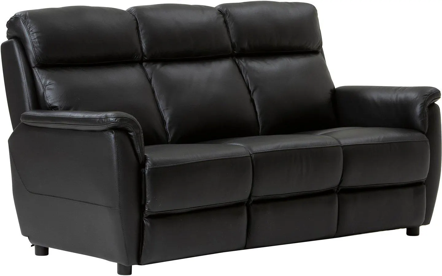 3-ist. sohva musta nahka/keinonahka