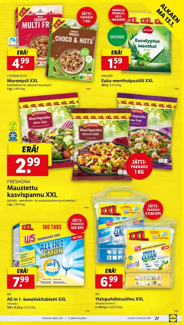Tarjouksia tarjoushaukoille voimassa alkaen 6. tammikuuta - 15. tammikuuta 2025 - Tarjouslehti sivu 29