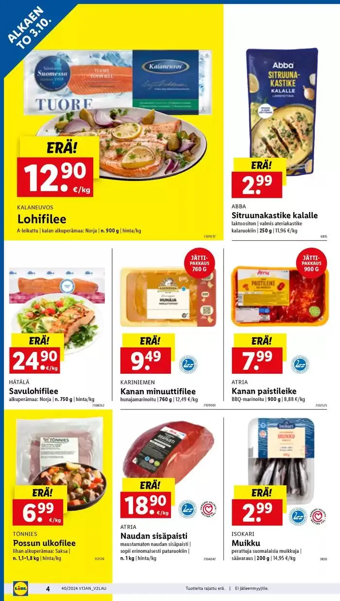 Uusia tarjouksia löydettäväksi voimassa alkaen 30. syyskuuta - 9. lokakuuta 2024 - Tarjouslehti sivu 4
