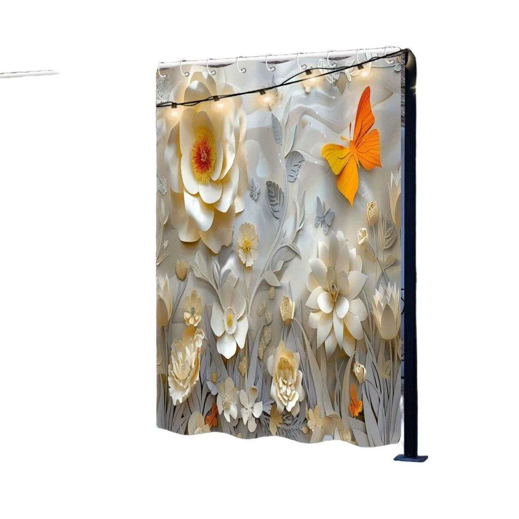 Polyesteri Kukka- ja Perhosverho Ulko- ja Sisäkäyttöön Pickify, 1PC-180X213cm/71*84in