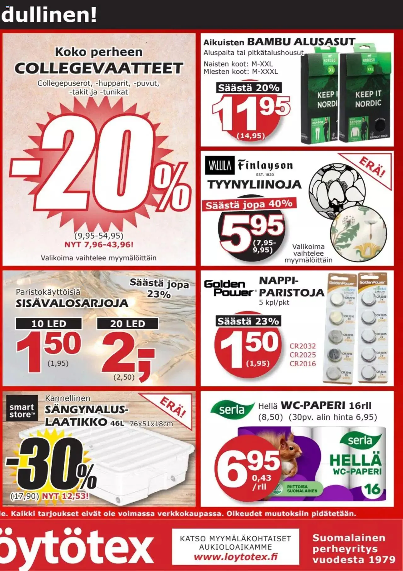 Löytötex tarjoukset voimassa alkaen 27. syyskuuta - 3. lokakuuta 2023 - Tarjouslehti sivu 2