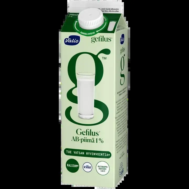 Valio Gefilus® AB-piimä 1% 1 l laktoositon
