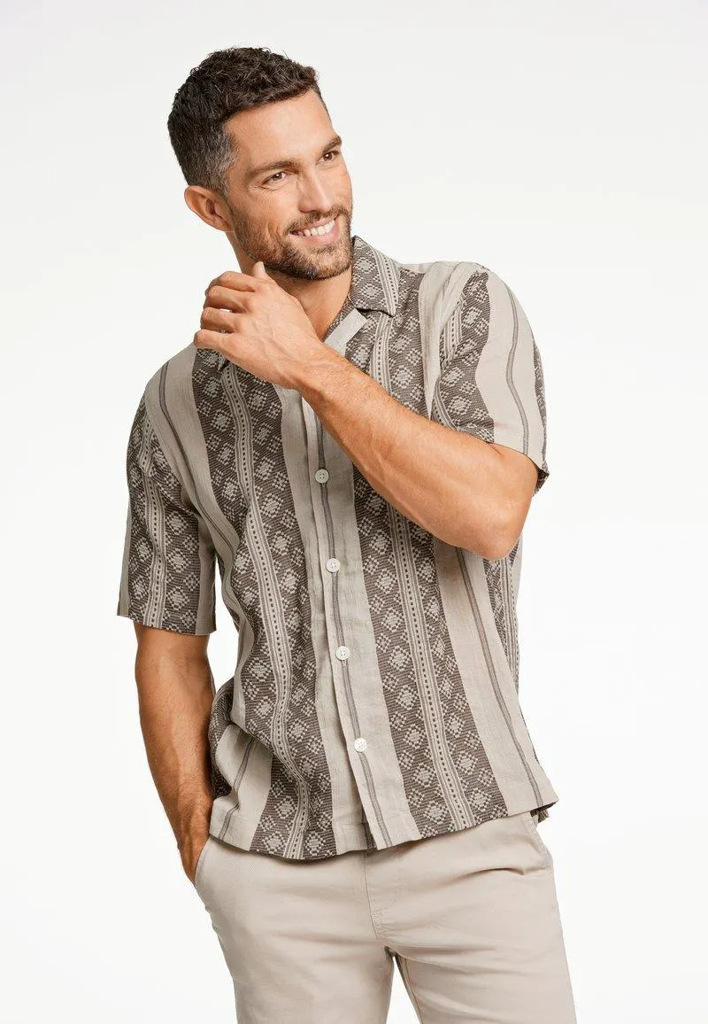 PATTERN STRIPE S RESORT COL - Vapaa-ajan kauluspaita