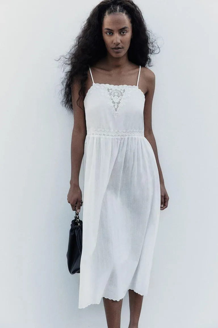 Embroidered cotton dress