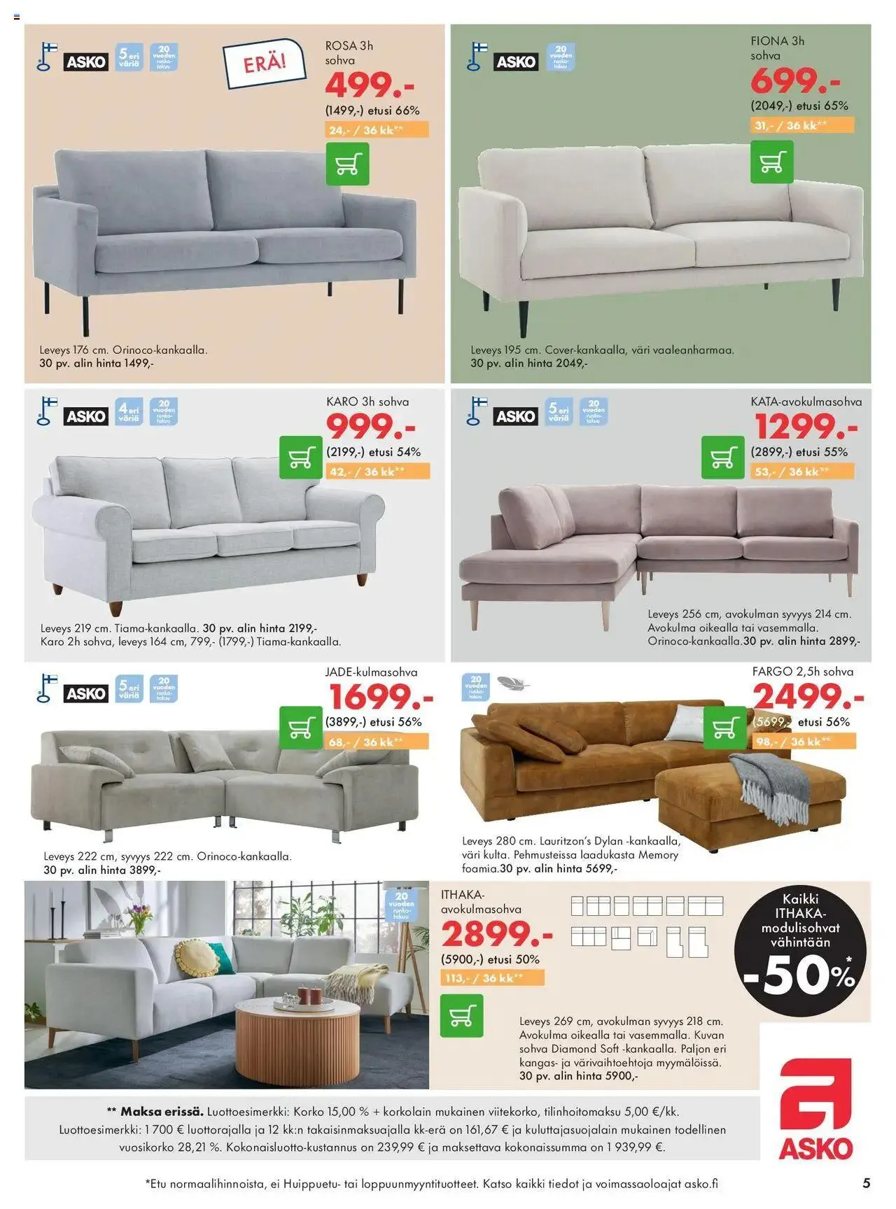 Asko tarjoukset voimassa alkaen 19. elokuuta - 31. joulukuuta 2024 - Tarjouslehti sivu 5