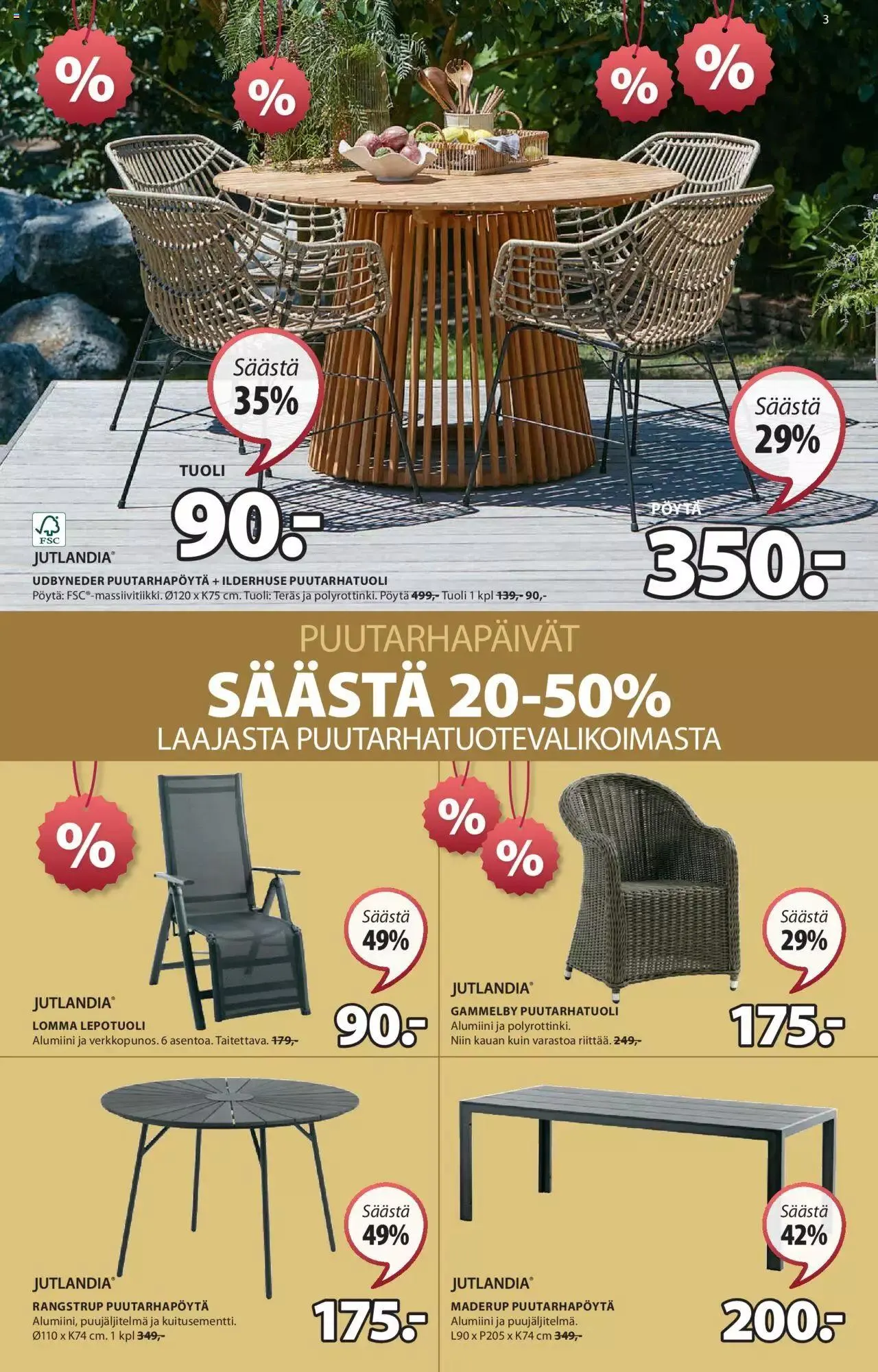 JYSK tarjoukset voimassa alkaen 1. heinäkuuta - 31. joulukuuta 2024 - Tarjouslehti sivu 3