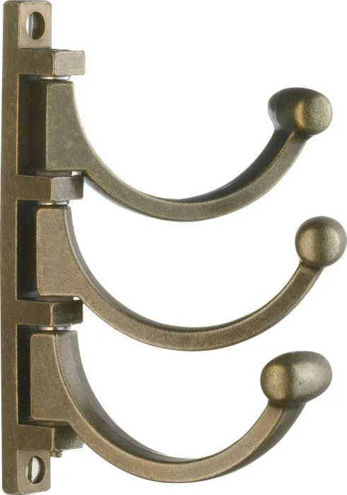 Kääntyvä kolmoiskoukku Beslagsboden BA1042 Antiikkimessinki