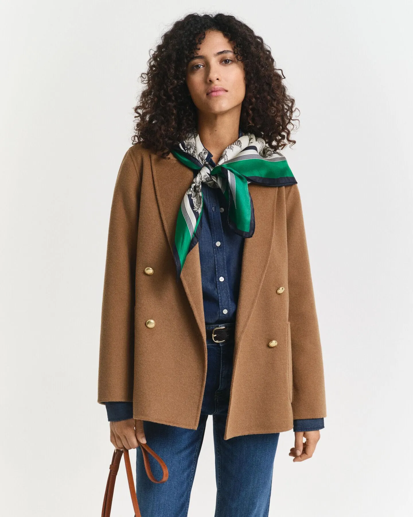 Regular fit ‑mitoitettu käsin tikattu klubitakki