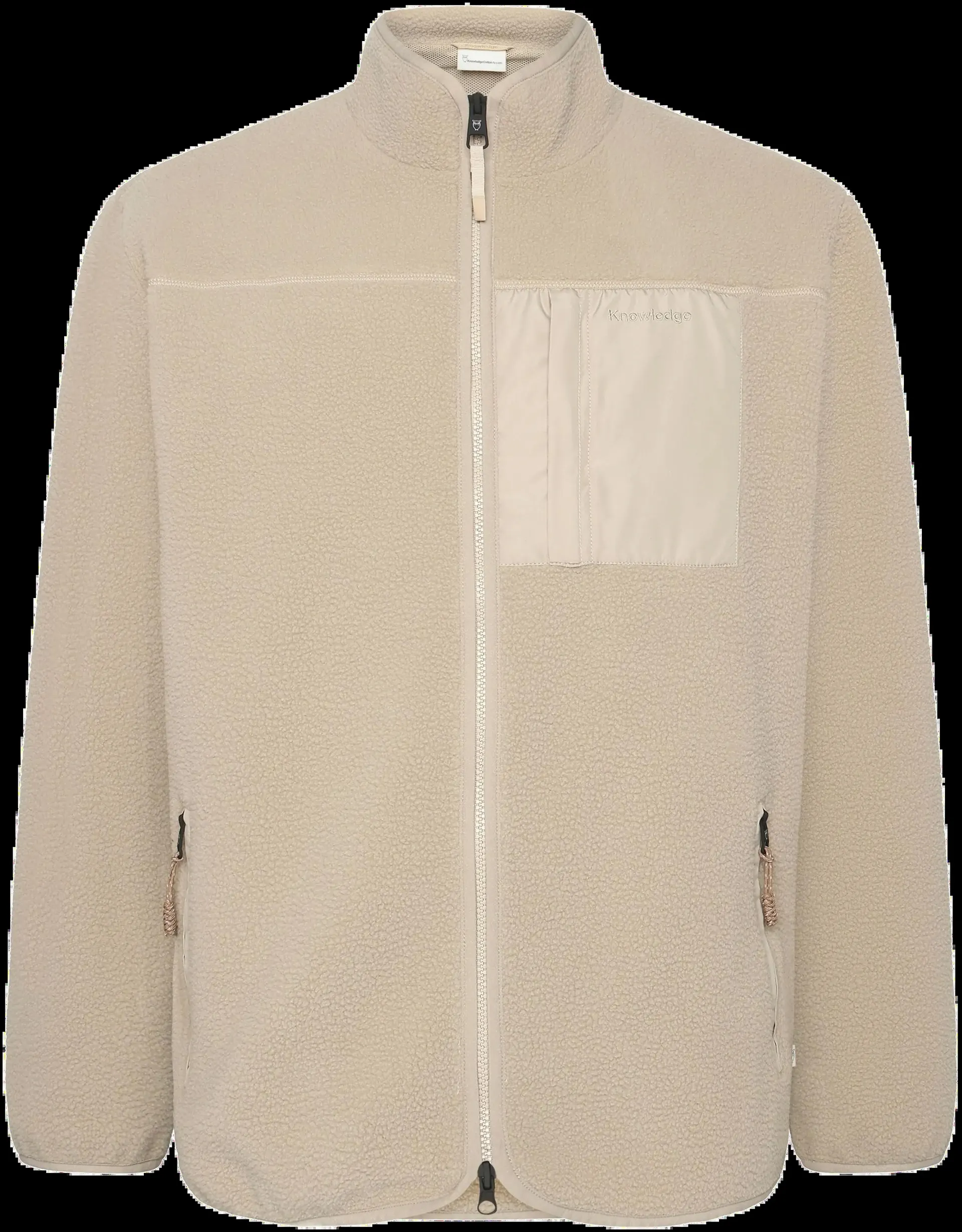 Knowledge cotton apparel EVERYDAY ADVENTURE loose fit nordic light zip fleece - GRS fleece