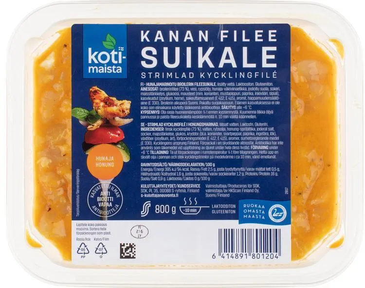 Kotimaista Kanan fileesuikale hunaja 800 g