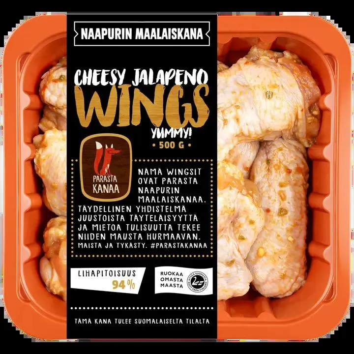 Naapurin Maalaiskanan wings, cheesy jalapeno 500g