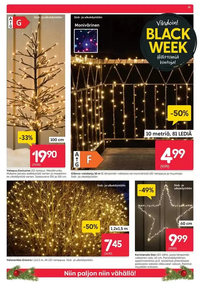 Black week voimassa alkaen 26. marraskuuta - 1. joulukuuta 2024 - Tarjouslehti sivu 19