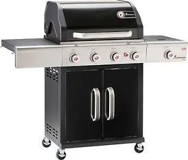 Landmann Triton maxX PTS 4.1 -kaasugrilli infrapunasivukeittimella, musta