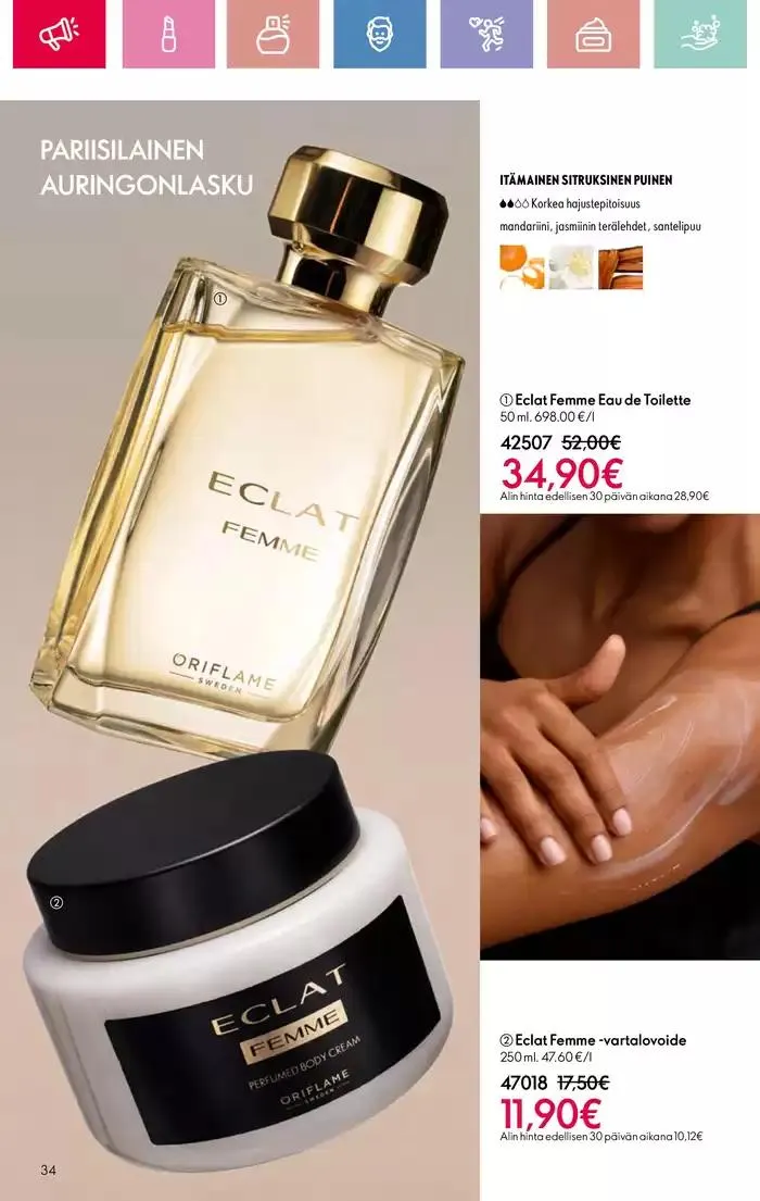 Oriflame tarjoukset voimassa alkaen 26. tammikuuta - 9. helmikuuta 2025 - Tarjouslehti sivu 34