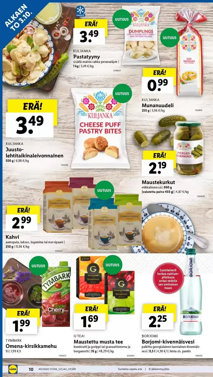 Uusia tarjouksia löydettäväksi voimassa alkaen 30. syyskuuta - 9. lokakuuta 2024 - Tarjouslehti sivu 10