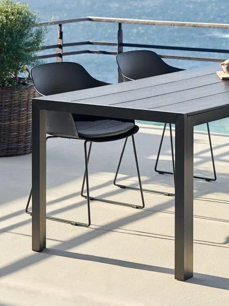 Tavolo da esterno MADERUP P90xL205 cm nero