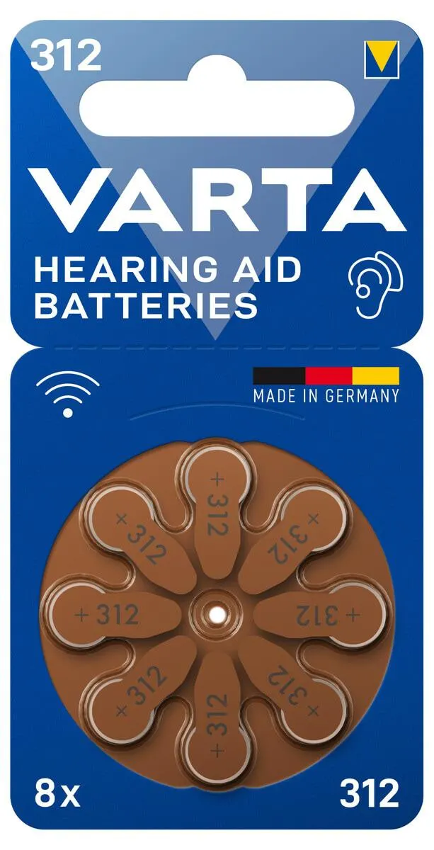 Varta HAB 312 Kuulolaiteparisto 1,4 V, 8 kpl