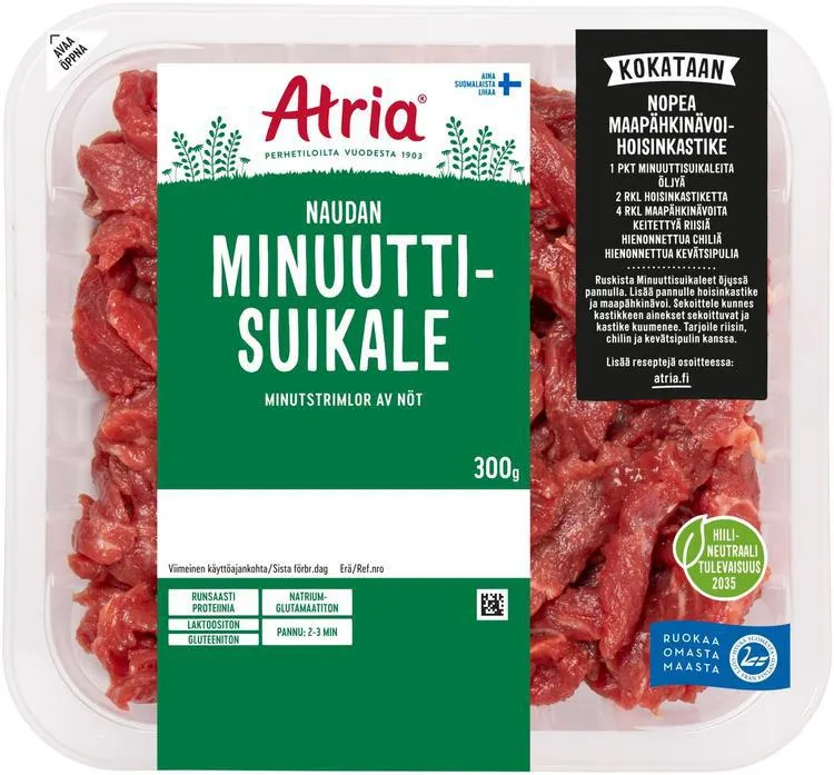 Atria Minuuttisuikale Naudasta 300g