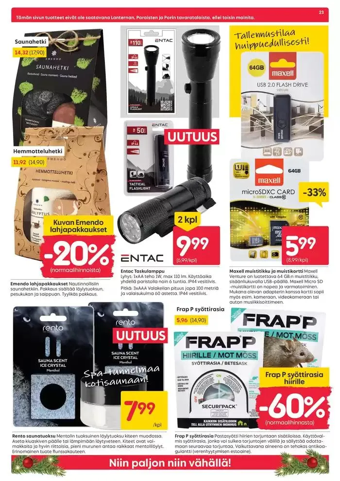 Black week voimassa alkaen 26. marraskuuta - 1. joulukuuta 2024 - Tarjouslehti sivu 23