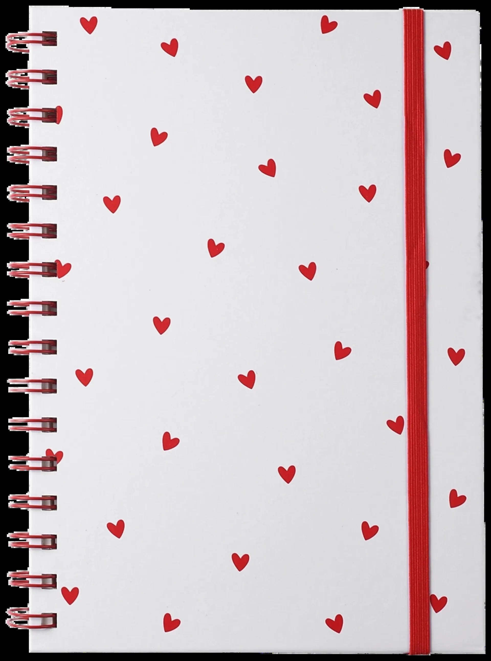 Åhléns Valentine muistikirja A5 valko-punainen