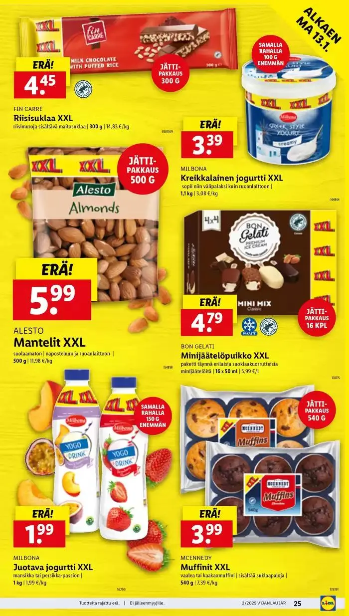 Tarjouksia tarjoushaukoille voimassa alkaen 6. tammikuuta - 15. tammikuuta 2025 - Tarjouslehti sivu 27