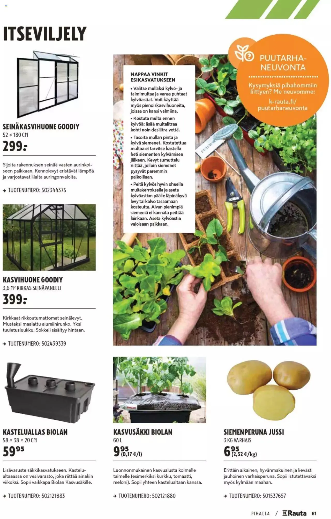 K-Rauta - Pihalla 2023 voimassa alkaen 27. maaliskuuta - 31. joulukuuta 2023 - Tarjouslehti sivu 61