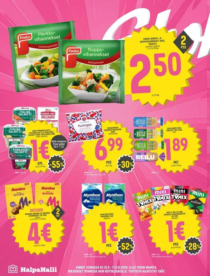 HalpaHalli tarjoukset voimassa alkaen 24. syyskuuta - 8. lokakuuta 2024 - Tarjouslehti sivu 2