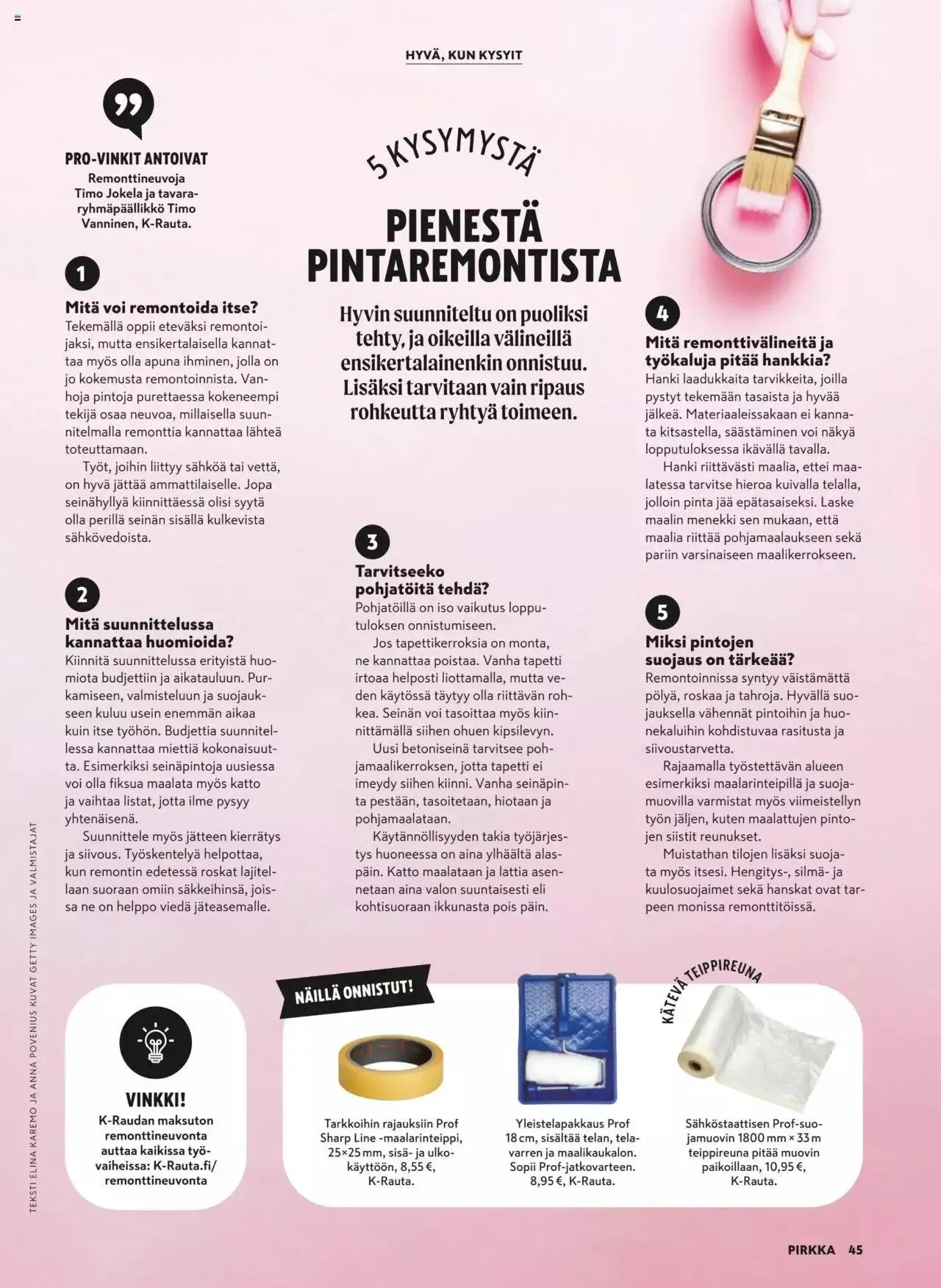 K-Market tarjoukset Pirkka 9/2023 voimassa alkaen 30. elokuuta - 3. lokakuuta 2023 - Tarjouslehti sivu 45