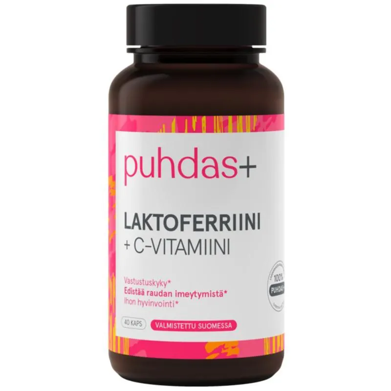 Laktoferriini + C-vitamiini Puhdas+ 40 kaps 18 g
