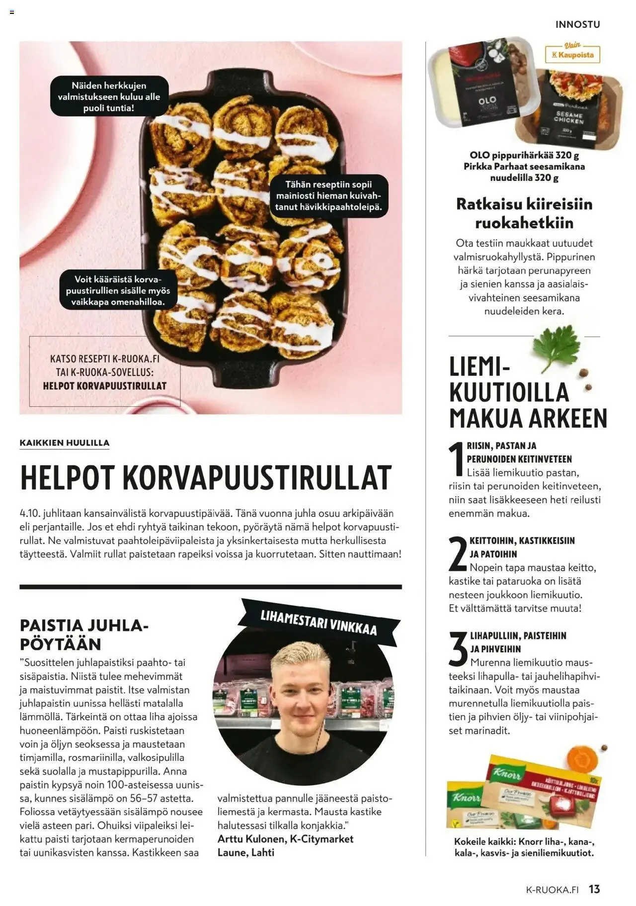 K-Market - K-Ruoka voimassa alkaen 25. syyskuuta - 26. marraskuuta 2024 - Tarjouslehti sivu 13