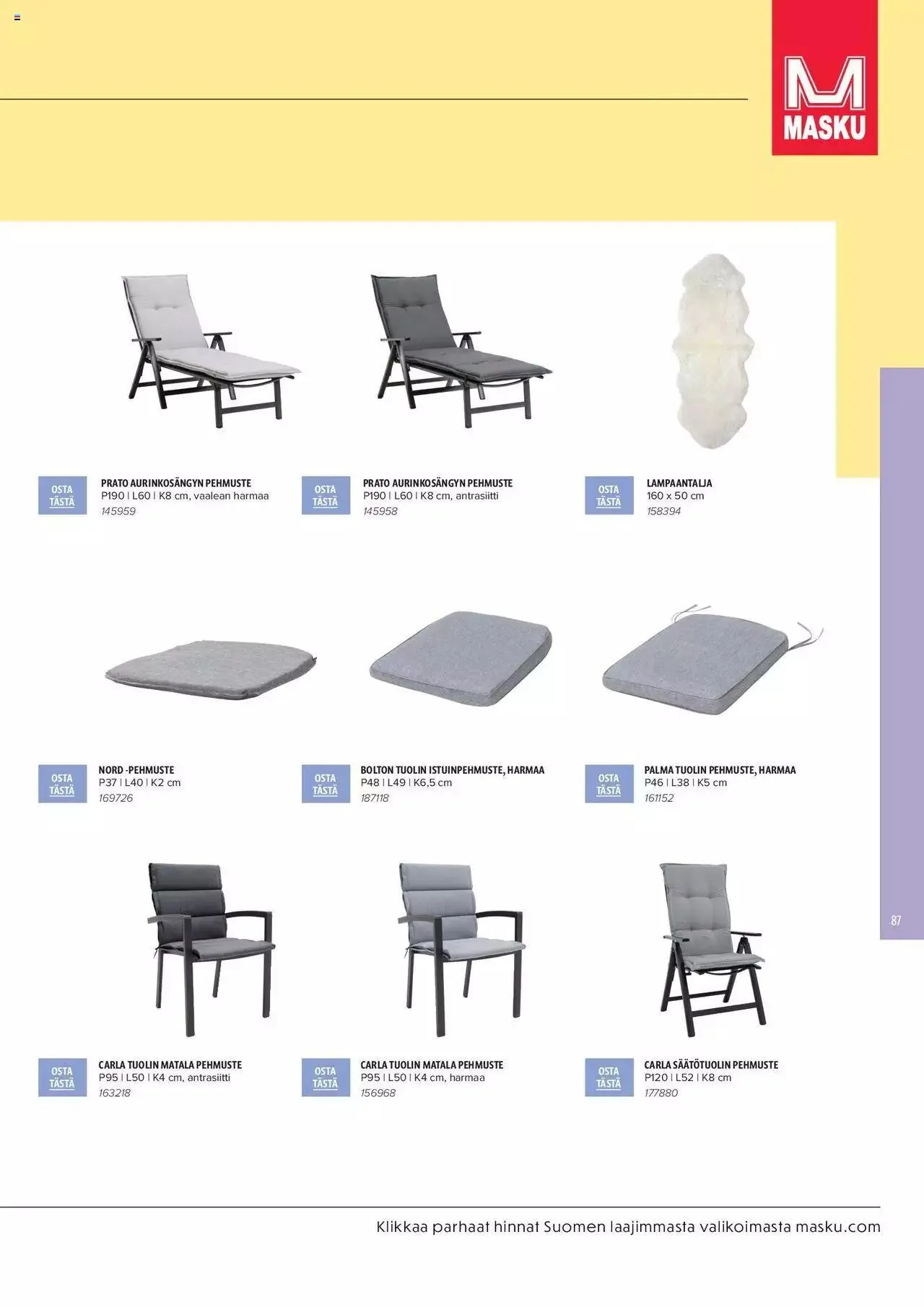 Masku tarjoukset - KESÄ 2024 voimassa alkaen 1. huhtikuuta - 31. joulukuuta 2024 - Tarjouslehti sivu 87